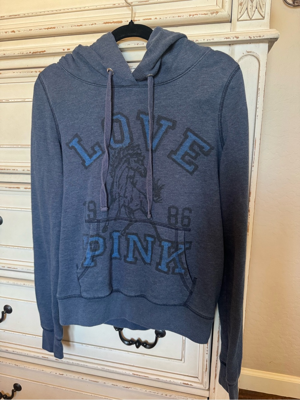 Victoria's Secret PINK Navy Blue Hooded Sweater